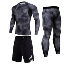 Load image into Gallery viewer, Men Compression Jogging suit Winter Thermal underwear Sports Suits Warm Men&#39;s Tracksuit rash guard MMA Clothing track suit 4XL