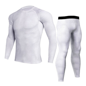 Men Compression Jogging suit Winter Thermal underwear Sports Suits Warm Men's Tracksuit rash guard MMA Clothing track suit 4XL