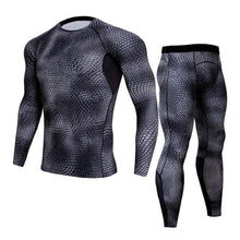 Load image into Gallery viewer, Men Compression Jogging suit Winter Thermal underwear Sports Suits Warm Men&#39;s Tracksuit rash guard MMA Clothing track suit 4XL