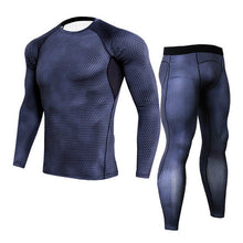 Load image into Gallery viewer, Men Compression Jogging suit Winter Thermal underwear Sports Suits Warm Men&#39;s Tracksuit rash guard MMA Clothing track suit 4XL