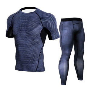 Men Compression Jogging suit Winter Thermal underwear Sports Suits Warm Men's Tracksuit rash guard MMA Clothing track suit 4XL