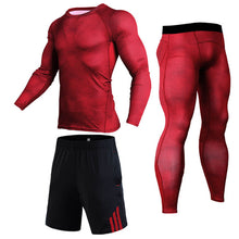 Load image into Gallery viewer, Men Compression Jogging suit Winter Thermal underwear Sports Suits Warm Men&#39;s Tracksuit rash guard MMA Clothing track suit 4XL