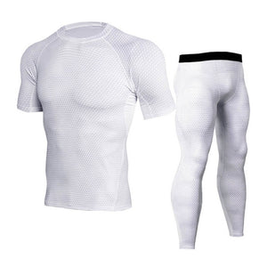 Men Compression Jogging suit Winter Thermal underwear Sports Suits Warm Men's Tracksuit rash guard MMA Clothing track suit 4XL