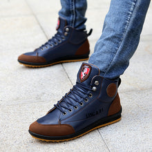 Load image into Gallery viewer, 2019 Men Shoes Comfortable Chaussure Homme Casual Flat Boots Men Microfiber Leather Winter Autumn Hiking Ankle Boots