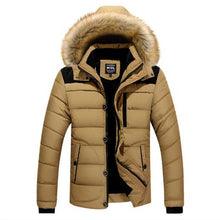 Load image into Gallery viewer, Sitaicery New Men Winter Padded Coat Down Jacket Men M-6XL Men Zipper Hooded Jacket Outerwear Windproof White Duck Down Clothing