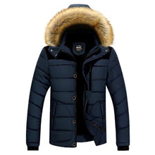 Load image into Gallery viewer, Sitaicery New Men Winter Padded Coat Down Jacket Men M-6XL Men Zipper Hooded Jacket Outerwear Windproof White Duck Down Clothing