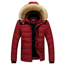 Load image into Gallery viewer, Sitaicery New Men Winter Padded Coat Down Jacket Men M-6XL Men Zipper Hooded Jacket Outerwear Windproof White Duck Down Clothing