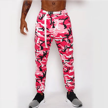 Load image into Gallery viewer, Pink Hip Hop Pants Men Camo Cargo Pants Streetwear Mens Jogger Camouflage  Trousers pantalones cargo para hombres vetements