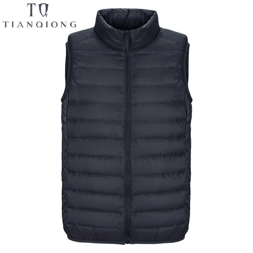 2019 New Men's Sleeveless Ultralight 90% White Duck Down Warm Vest Men's Casual Vest Men's Warm Jacket Outwear Waistcoat