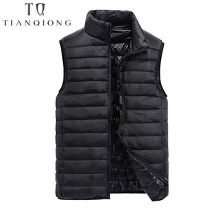 2019 New Men's Sleeveless Ultralight 90% White Duck Down Warm Vest Men's Casual Vest Men's Warm Jacket Outwear Waistcoat