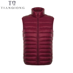 2019 New Men's Sleeveless Ultralight 90% White Duck Down Warm Vest Men's Casual Vest Men's Warm Jacket Outwear Waistcoat