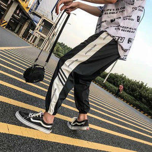 2019 Autumn Japanese Style Track Pants Men Joggers Reflective Harem Sweat Pants Pantalones Homme Streetwear Male Trousers