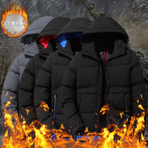 Woodvoice Winter Coat Men Hooded Casual Parka Outwear Mens Down Jacket Mens Windbreaker Overcoat Thick Warm Parkas Veste Hommes