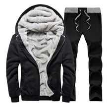 Load image into Gallery viewer, Men hooded Tracksuit Lined Thick Coat Sweatshirt + Pants New Sportswear Jogger Suit 2 Piece Set Brand Male Winter Sets Clothing