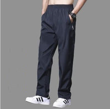 Load image into Gallery viewer, Casual Trousers Sweatpants Thin Polyester Track Pants Men Easy Cuffless Trousers Joggers Men Pants Streetwear Pantalon Hombre