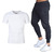 Ensembles pour hommes marque vtements gymnases serr coton T-shirt + pantalon ensemble hommes Joggers T-shirt Homme Gyms T-shirt