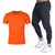 Ensembles pour hommes marque vtements gymnases serr coton T-shirt + pantalon ensemble hommes Joggers T-shirt Homme Gyms T-shirt