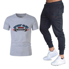 Load image into Gallery viewer, Nouveau 2019 Nouveaux Hommes T-shirt Ensembles Lettre Imprimé Costumes D&#39;été décontracté Tshirt Hommes Survêtements Marque Ensem