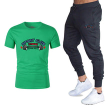 Load image into Gallery viewer, Nouveau 2019 Nouveaux Hommes T-shirt Ensembles Lettre Imprimé Costumes D&#39;été décontracté Tshirt Hommes Survêtements Marque Ensem