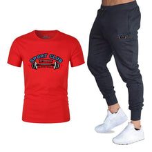 Load image into Gallery viewer, Nouveau 2019 Nouveaux Hommes T-shirt Ensembles Lettre Imprimé Costumes D&#39;été décontracté Tshirt Hommes Survêtements Marque Ensem