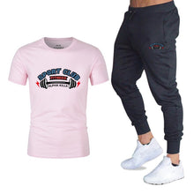 Load image into Gallery viewer, Nouveau 2019 Nouveaux Hommes T-shirt Ensembles Lettre Imprimé Costumes D&#39;été décontracté Tshirt Hommes Survêtements Marque Ensem