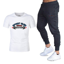 Load image into Gallery viewer, Nouveau 2019 Nouveaux Hommes T-shirt Ensembles Lettre Imprimé Costumes D&#39;été décontracté Tshirt Hommes Survêtements Marque Ensem