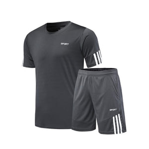 HOWE AO Men's Workout Fitness Sportswear  Quick-dry Jogging Running Sets Training Clothes Suits Ensemble Jogging Homme