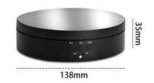 Load image into Gallery viewer, New Led Light 360 Degree Electric Rotating Turntable Display Stand for Photography Max Load 3kg video shooting props Tent light