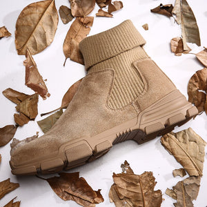 Winter Boots Men Krasovki Wool Socks Martin Boots Outdoor Fashion Botas Hombre Male Chaussure Homme Autumn Men Casual Shoes 2019