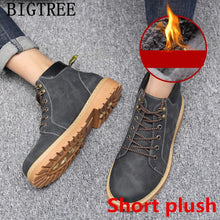 Load image into Gallery viewer, leather boots men shoes ankle boots men winter shoes men chelsea boots shoes+male erkek ayakkabi zapatos de hombre chaussure