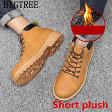 Load image into Gallery viewer, leather boots men shoes ankle boots men winter shoes men chelsea boots shoes+male erkek ayakkabi zapatos de hombre chaussure