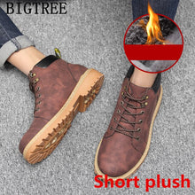 Load image into Gallery viewer, leather boots men shoes ankle boots men winter shoes men chelsea boots shoes+male erkek ayakkabi zapatos de hombre chaussure