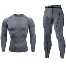 Load image into Gallery viewer, Mens sports suits Compression Men&#39;s Full suit Tracksuit 1-3 Piece Kit Gym jogging suit Sport Wear For Men Run Tights Shirt Leggings Men Thermo underwear s-xxxxl