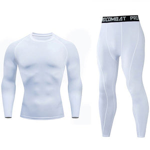 Mens sports suits Compression Men's Full suit Tracksuit 1-3 Piece Kit Gym jogging suit Sport Wear For Men Run Tights Shirt Leggings Men Thermo underwear s-xxxxl