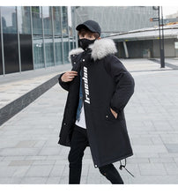 Load image into Gallery viewer, men&#39;s winter jacket and coats 2019 new fashion Slim-fit casual Thick warm long hooded parka waterproof jacket big size 5XL