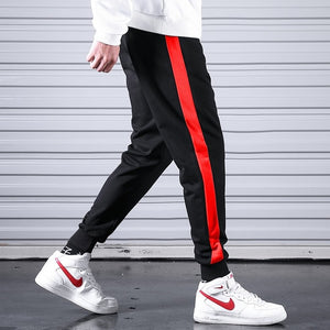 2019 Men Casual Sweatpants Fitness Side Stripe Men's Sportswear Joggers Pants Cotton New Male Gyms Trousers Pantalones Hombre